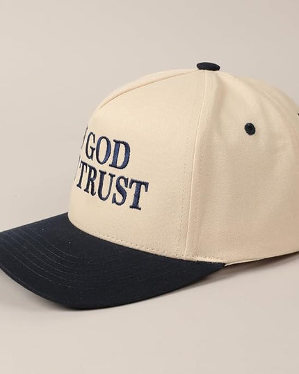 MIRMARU Two-Tone Vintage Canvas Trucker Hats for Men & Women, Adjustable Size Baseball Caps with Trendy Embroidered Design