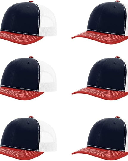 Richardson 112 Classic Six-Panel Adjustable Snapback Trucker Cap | Bulk Packs Available