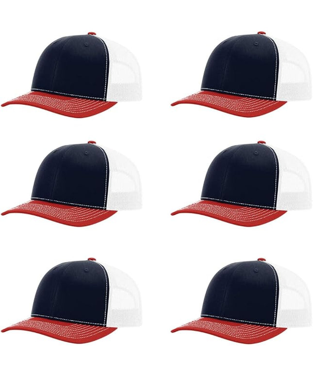 Richardson 112 Classic Six-Panel Adjustable Snapback Trucker Cap | Bulk Packs Available