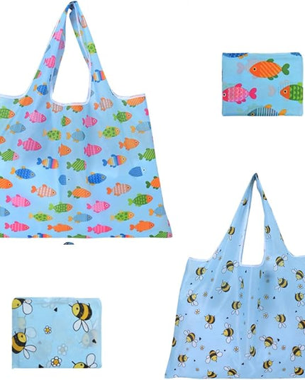 Extra Large 50lbs Foldable Reusable Shopping Bags kitchen reusable grocery bags Washable Polyester Bags in Pocket