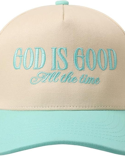 MIRMARU Two-Tone Vintage Canvas Trucker Hats for Men & Women, Adjustable Size Baseball Caps with Trendy Embroidered Design