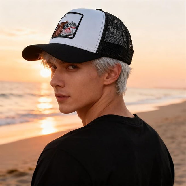 Classic Unisex Various Animal Series Embroidery Farm Adjustable Mesh Snapback Trucker Hat