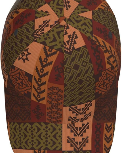 African Ethnic Tribal Style Baseball Cap for Men Women, Fashion Adjustable African Hat Casual Trucker Hats Sun Caps