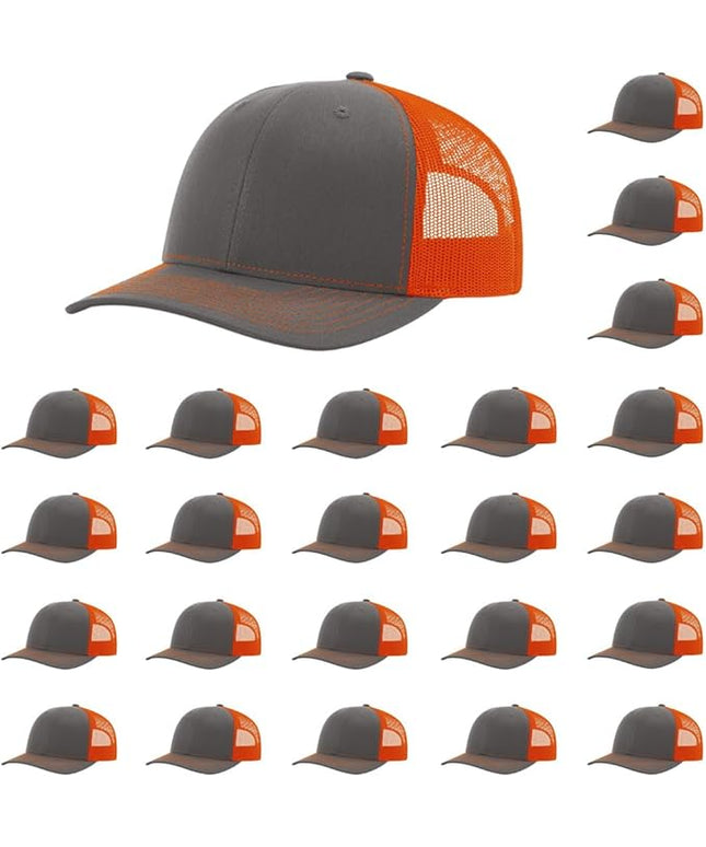 Richardson 112 Classic Six-Panel Adjustable Snapback Trucker Cap | Bulk Packs Available