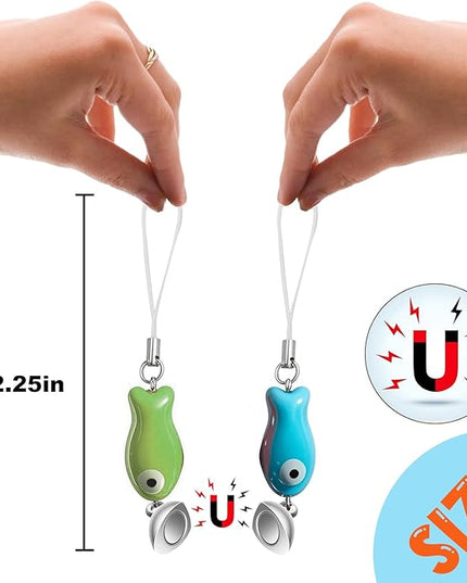 Agromusk Matching Phone Charms,Cute Ceramic Fish Matchaing Keychains Heart Strap Matching Couples Stuff Valentines Day Gifts