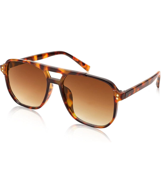 FEISEDY Retro Square Aviator Sunglasses Women Men 70s Vintage Trendy Plastic Frame Sun Glasses B2835