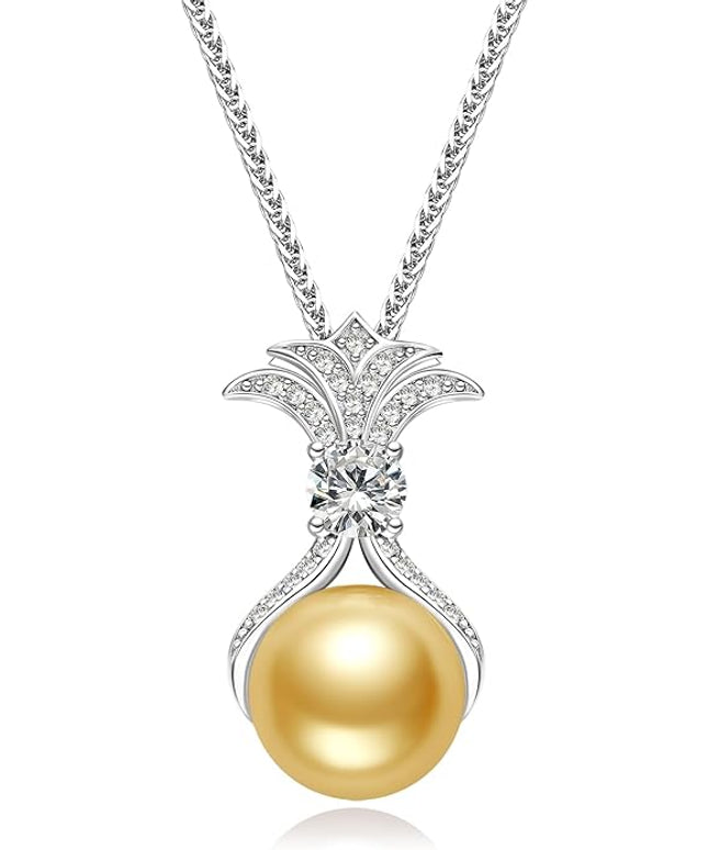 Gifts for Wife Women Anniversary -Pearl Necklace -Mom Girlfriend Her Fine Jewelry Mothers Day Valentines Christmas Birthdays Gift