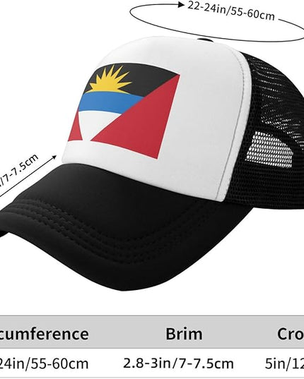 Cute Flag Baseball Cap for Men Women Mesh Trucker Hat Adjustable Patriotic Snapback Baseball Hat for Sports Running