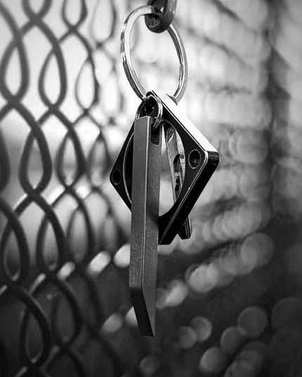 The Mighty Bar - Heavy Duty Keychain Prybar EDC Pry Bar for Every Day Carry Small Stainless Steel Key Chain Multitool Prybar for Keys - Made by Gear Spool