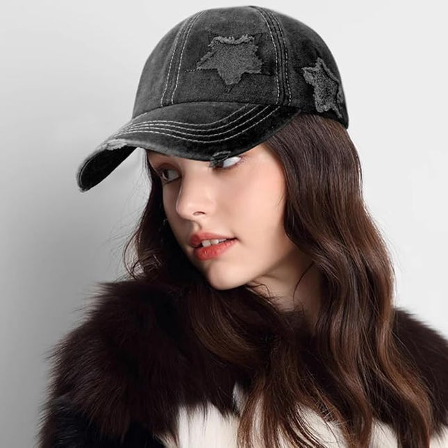 YeeHeen Ponytail Baseball Cap for Women High Messy Bun Caps Washed Cotton Hats