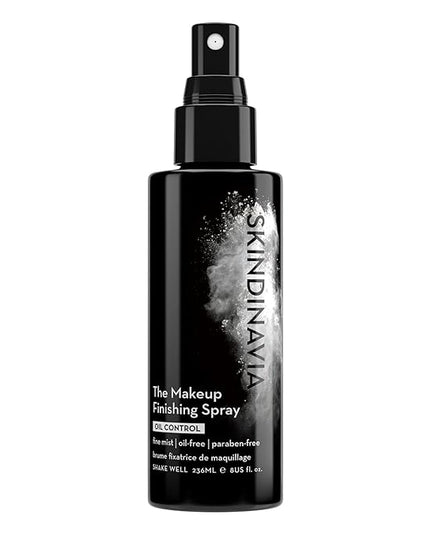 Skindinavia The Makeup Finishing Spray, Oil Control Makeup Setting Spray, All-Day Wear, Long-Lasting Up to 16+ Hours, Heat-Resistant & Waterproof, Fine Mist, 8.0 Oz