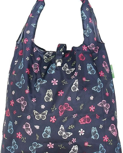 ECO CHIC Foldable Reusable Grocery Bags - Lightweight, Recycled & Reusable Shopping Bag - Waterproof Packable Tote