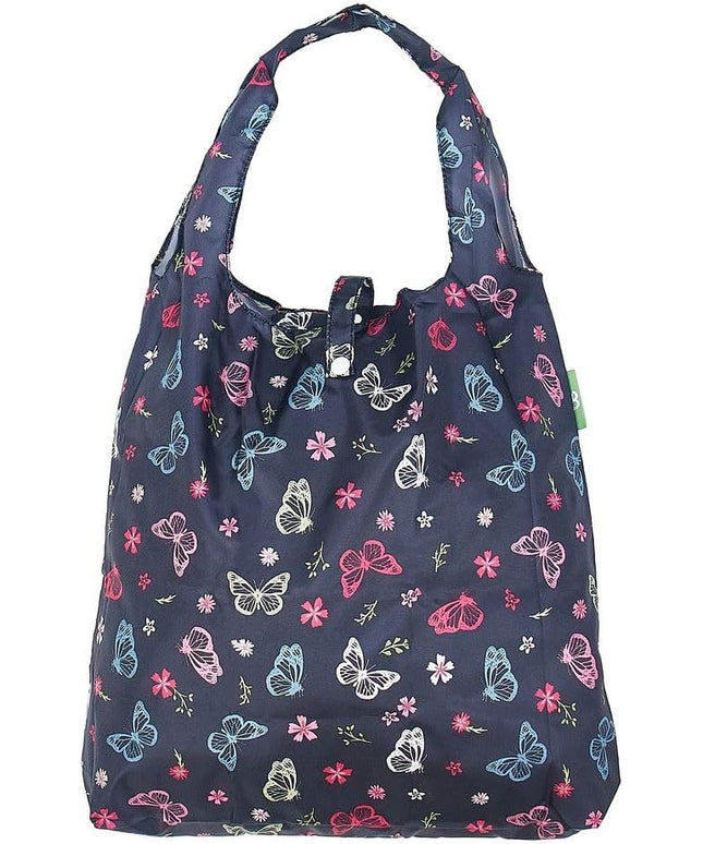ECO CHIC Foldable Reusable Grocery Bags - Lightweight, Recycled & Reusable Shopping Bag - Waterproof Packable Tote