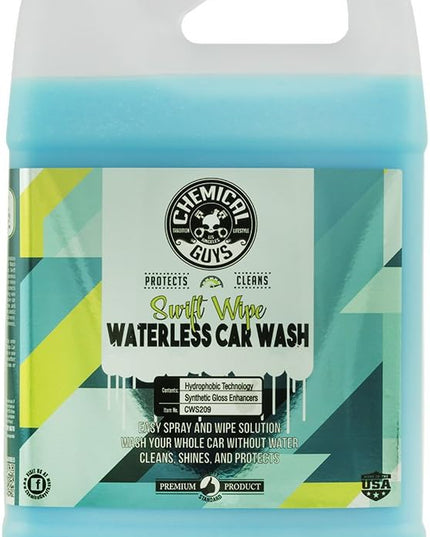 Chemical Guys Swift Wipe Sprayable Waterless Car Wash Spray - Spray and Wipe to Safely Clean and Shine Cars, Trucks, Motorcycles, RV & More, High Lubrication Formula, 128 oz
