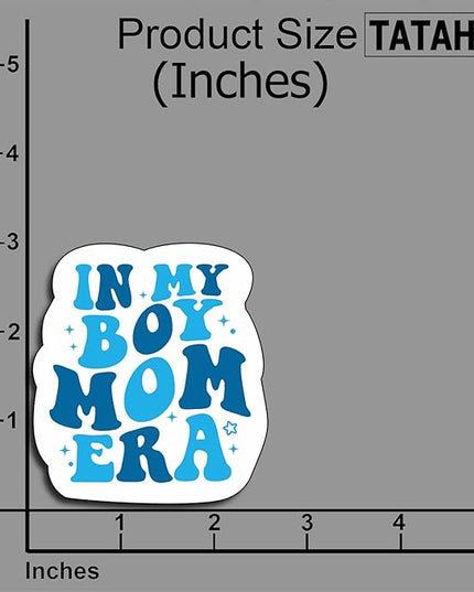 (3Pcs) in My Boy Mom Era Sticker – Waterproof Vinyl Stickers for Moms with Sons – Aesthetic Decals for Laptops, Water Bottles, Journals, Planners, Mother's Day – Mom Life Gifts – Size 3"x2.5"