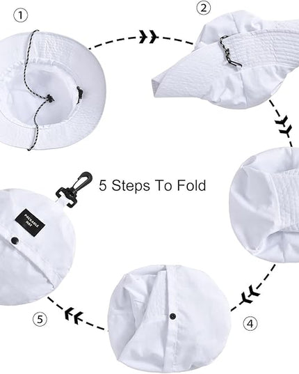FEICUI Men Women Outdoor Bucket Hat Quick Dry Packable UV Protection Boonie Sun Hat