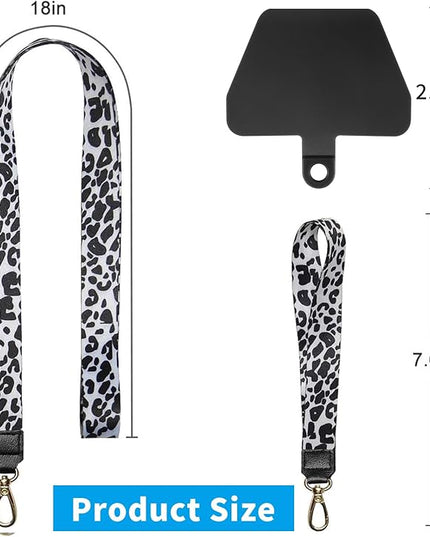SHANSHUI Phone Lanyard, Neck Wrist Nylon Cell Phone Lanyard 1Pcs Tether Pads Compatible with iPhone & All Smartphones in Full Cover Cases