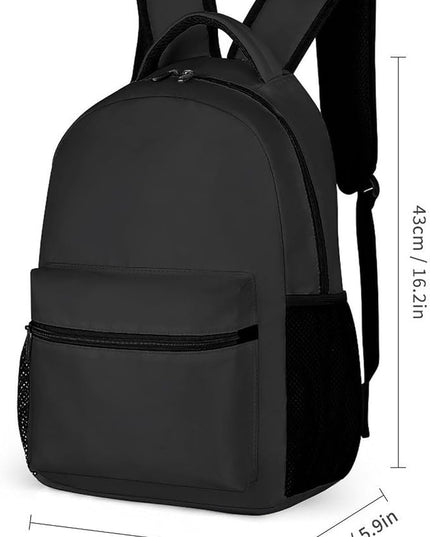 Fashion Carbon Black Backpack Lightweight Large Capacity Laptop Daybag for Travel Work