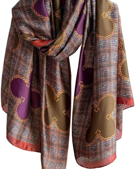 Fashion Scarves Scarf 100% Silk Feeling Scarf Silk Like Scarves Long Lightweight Sunscreen Shawls for Women