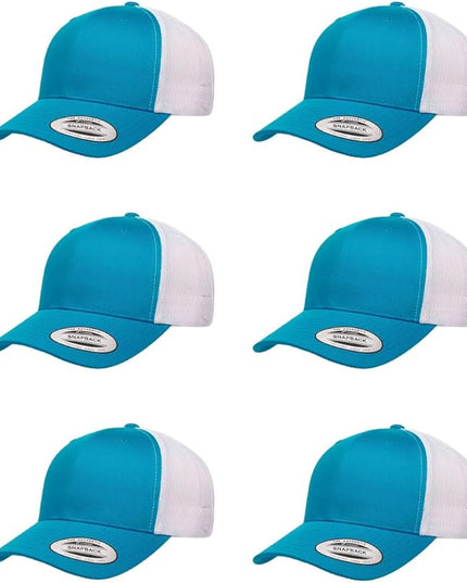 Yupoong Classic Premium Mesh 6 Panel Retro Trucker Cap | Mid Profile Snapback | OSFA | Bulk Pack Available