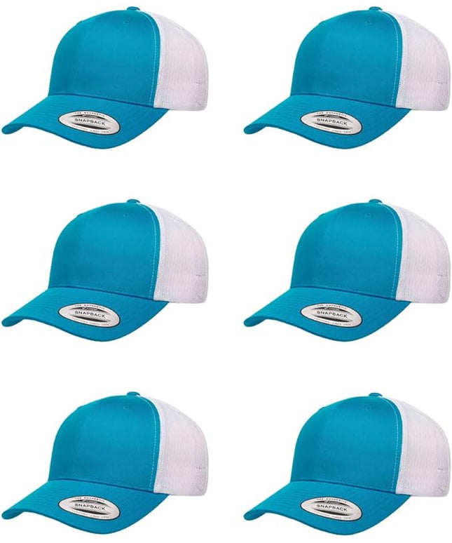 Yupoong Classic Premium Mesh 6 Panel Retro Trucker Cap | Mid Profile Snapback | OSFA | Bulk Pack Available