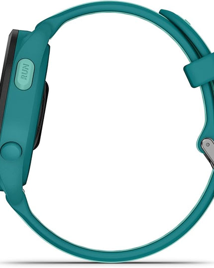 Wearable4U - Garmin Forerunner 165 Music Running Smartwatch, Colorful AMOLED Touchscreen, Training Metrics and Recovery Insights Includes PowerPack and Adapters Bundle, Turquoise/Aqua