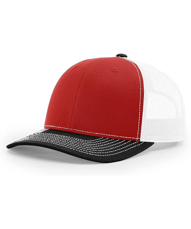 Richardson 112 Trucker Hat - Premium Adjustable Snapback Hat - Structured Six Panel Richardson Blank Caps