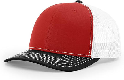 Richardson 112 Trucker Hat - Premium Adjustable Snapback Hat - Structured Six Panel Richardson Blank Caps