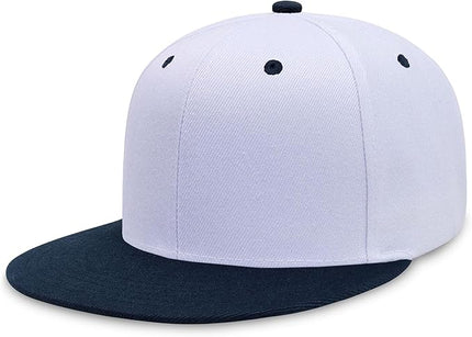 CHOK.LIDS Flat Bill Visor Classic Snapback Hat Blank Adjustable Brim High Top End Trendy Color Style Plain Tone Baseball Cap