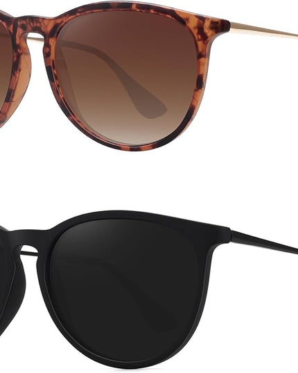 WOWSUN Retro Polarized Sunglasses Womens 2026 Trendy Round Classic Glasses