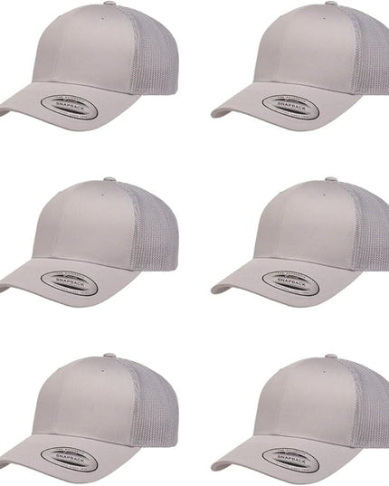 Yupoong Classic Premium Mesh 6 Panel Retro Trucker Cap | Mid Profile Snapback | OSFA | Bulk Pack Available