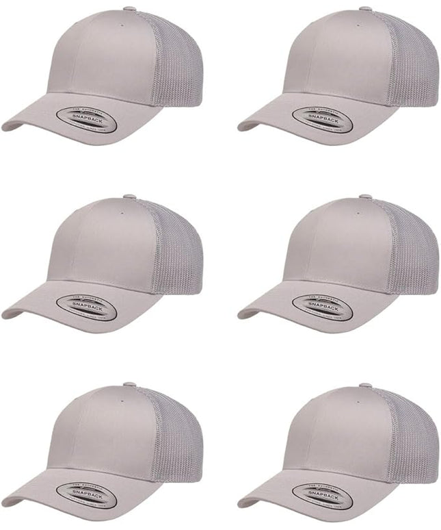 Yupoong Classic Premium Mesh 6 Panel Retro Trucker Cap | Mid Profile Snapback | OSFA | Bulk Pack Available