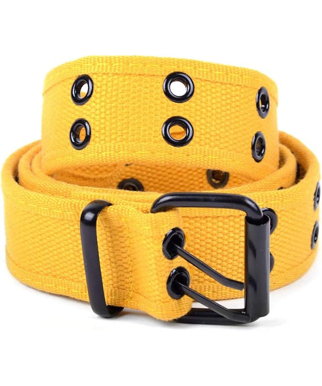 Boxed Gifts Parquet Casual Canvas Belt - Double Hole, Double Grommets for Men & Women