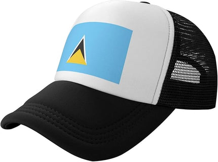 Cute Flag Baseball Cap for Men Women Mesh Trucker Hat Adjustable Patriotic Snapback Baseball Hat for Sports Running
