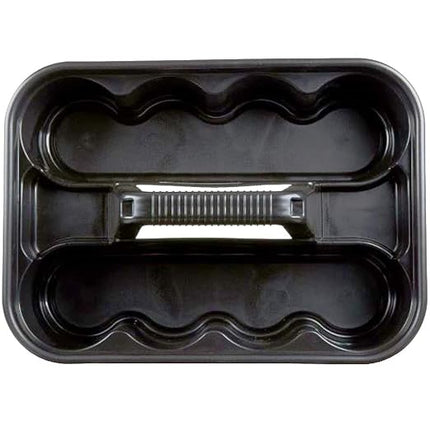 Rubbermaid Commercial Products Deluxe Carry Caddy for Take-Out Coffee/Soft Drinks Postmates/Uber Eats/Food Delivery Cleaning Products Sports/Water Bottles Black