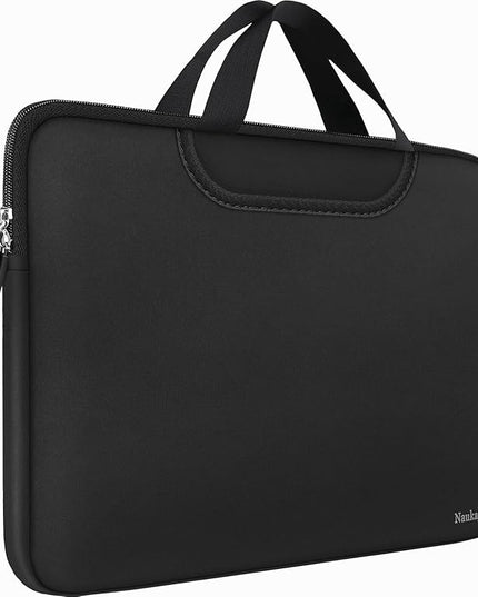 Laptop Sleeve Bag 15.6 Inch, Durable Traveling Briefcase Handle Bag & with Extra Pockets, Computer Protective Case Compatible for 15 15.6 inch HP, Dell, Acer, Asus, Black