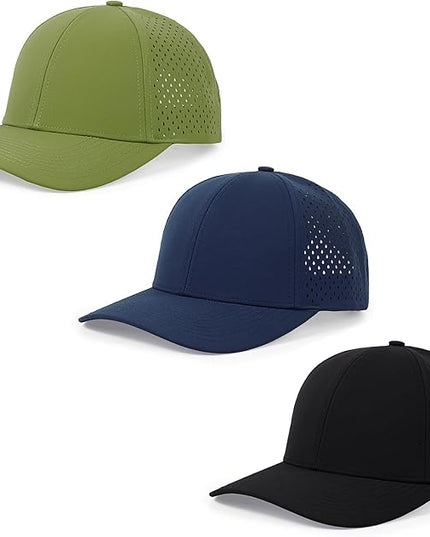 kozinu Quick Dry Baseball Cap Curved Brim Snapback Hat Laser Cut Mesh Ball Cap Golf Ball Cap for Men Women
