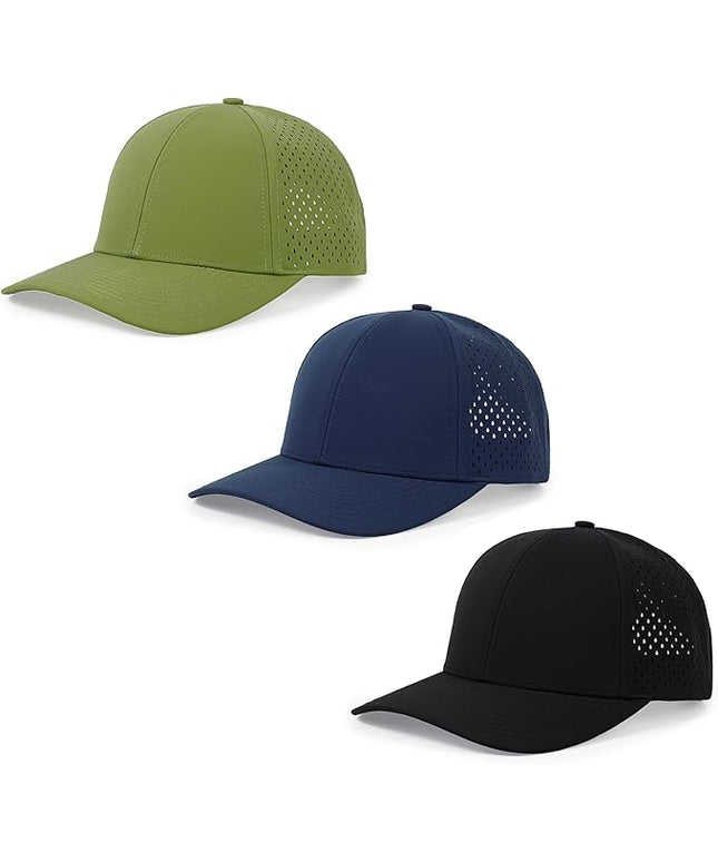 kozinu Quick Dry Baseball Cap Curved Brim Snapback Hat Laser Cut Mesh Ball Cap Golf Ball Cap for Men Women