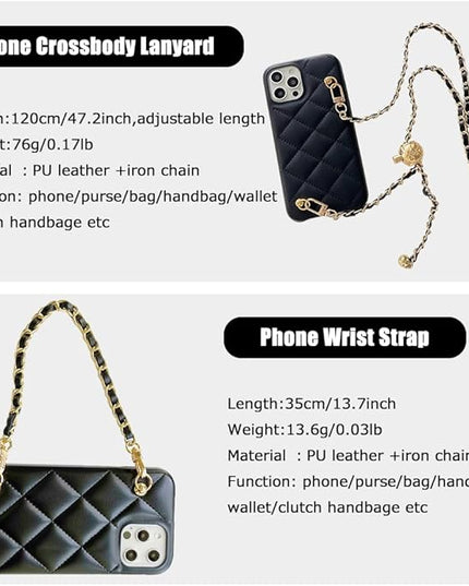 2Pcs Phone Crossbody Lanyard and Wrist Strap, Universal Cell Phone Lanyard Strap with 2Tether Tab