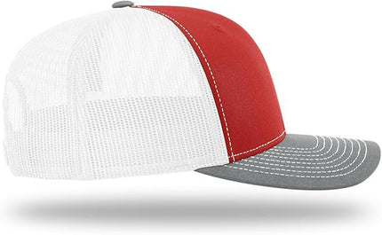 Richardson 112 Trucker Hat - Premium Adjustable Snapback Hat - Structured Six Panel Richardson Blank Caps