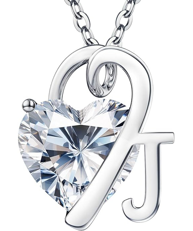ForeverLove Heart Necklaces for Women, 4-2 Carats Heartshap Moissanite, Silver Pendant Jewelry, Anniversary Birthday Gifts for Wife, Girlfriend, Daughter, Mom
