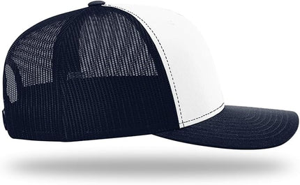 Richardson 112 Trucker Hat - Premium Adjustable Snapback Hat - Structured Six Panel Richardson Blank Caps