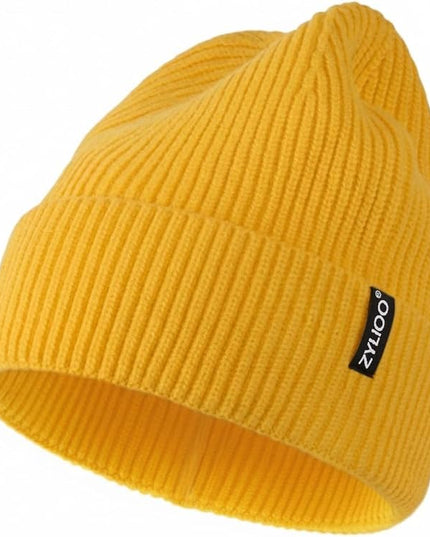 Zylioo Oversize Beanie Hats, XXL Big Size Ribbed Knit Cuffed Winter Hat for Cold Weather, Warm Skull Watch Cap