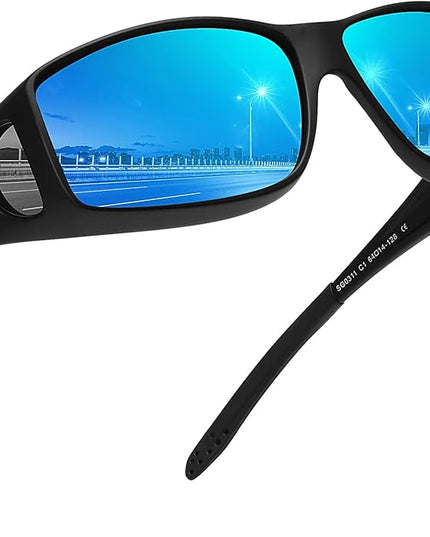 MEETSUN Fit Over Glasses Sunglasses for Men Women,Wrap Around Sunglasses Polarized UV400 Protection