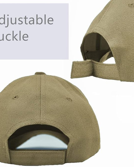 Glory Max Plain Baseball Cap Hook & Loop Strap Adjustable Solid Blank Curved Visor Hat