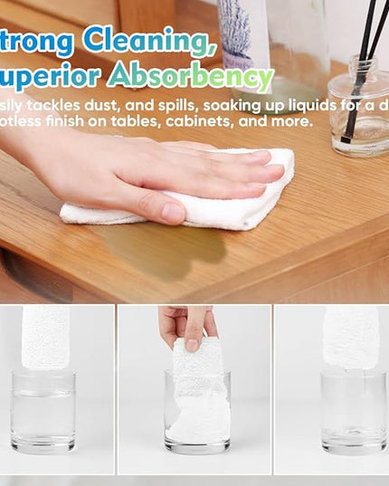 HOMEXCEL White Microfiber Cleaning Cloth 20 Pack 11.5 x 11.5 inch Microfiber Towels for Cars Ultra Absorbent Car Washing Cloth Lint Free Streak Free Cleaning Rags for Car, Kitchen Window