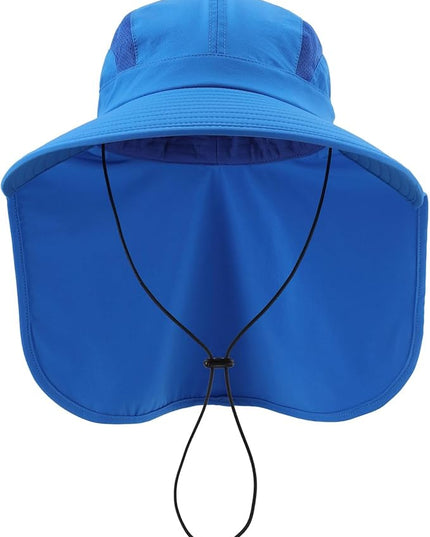 Home Prefer UPF 50+ Sun Hats for Men Women Wide Brim Fishing Hat with Neck Flap UV Protection Sunblock Safari Bucket Hat