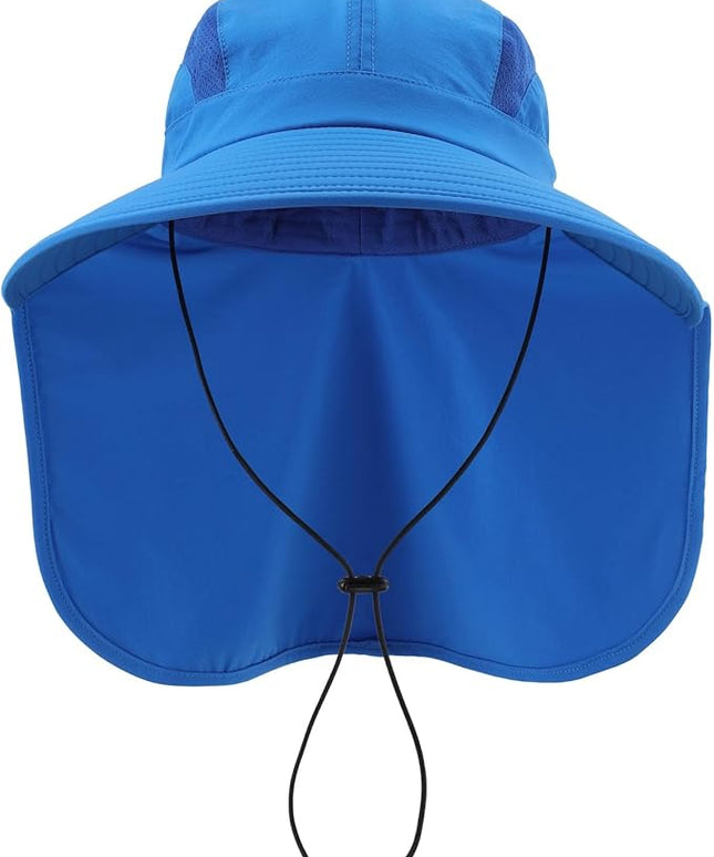 Home Prefer UPF 50+ Sun Hats for Men Women Wide Brim Fishing Hat with Neck Flap UV Protection Sunblock Safari Bucket Hat