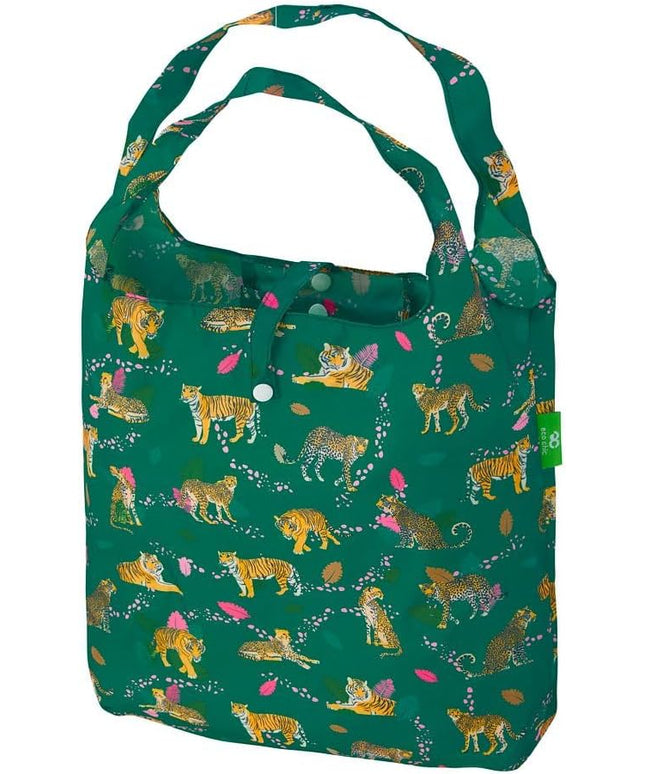 ECO CHIC Foldable Reusable Grocery Bags - Lightweight, Recycled & Reusable Shopping Bag - Waterproof Packable Tote