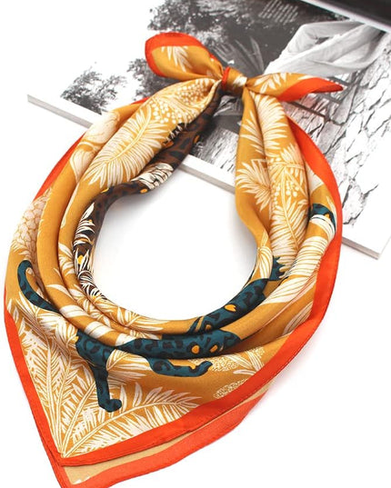 ANDANTINO 100% Real Mulberry Silk Scarf -21'' x 21''- Lightweight Neckerchief –Women Men Small Square Digital Printed Scarves